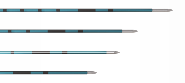 Various sizies of a RFA Electrode Scalpel-sharp trocar tip