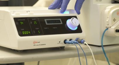 Generator and pump in use